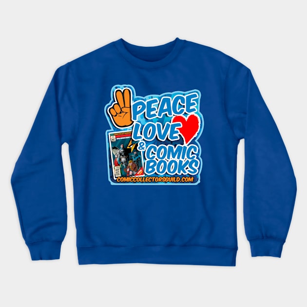 CCG PeaceLoveComicBooks Crewneck Sweatshirt by Comic Collectors Guild 